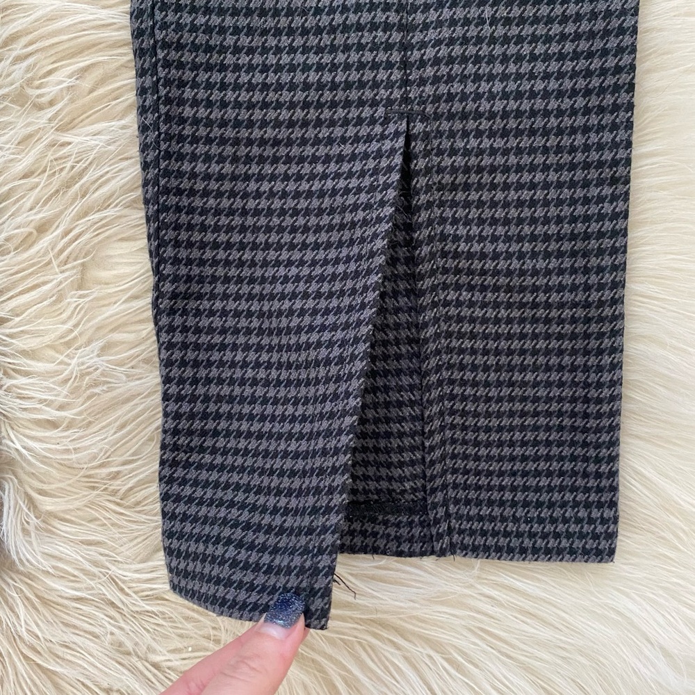 Abercrombie Split Front Gray Houndstooth Check Pa… - image 6